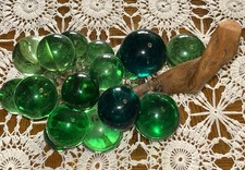 Vintage Green Glass Grapes 1950's 11