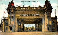White City Amusement Park Entrance Arch Chicago Illinois IL UNP DB Postcard B28 picture