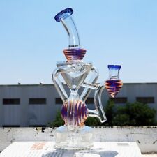 9.5 Inch Hookah Water Pipe dazzling Glass Water Pipes Bubbler Glass Rigs W/Bowl picture