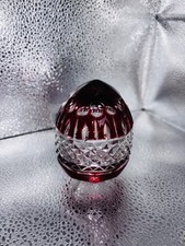 Czech Bohemian Crystal Glass Egg, AJKA Crystal Red Egg picture