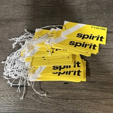 Spirit Airlines Bag Tag Name Tag Discontinued Rare Collectible Lot Of 65 picture