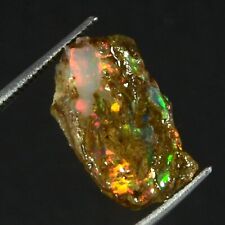 100%Natural Ethiopian Crystal Black Opal Play Of Color Rough Specimen 4.55Ct picture