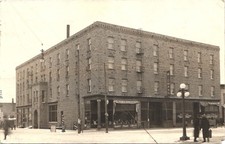 DOWNTOWN STREET CORNER mitchell sd c1910s real photo postcard rppc south dakota picture