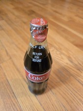VINTAGE RARE COCA COLA BOTTLE Double bottle cap c1984 16.9 OZ USA BOTTLING ERROR picture