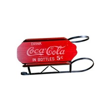 RARE Vintage Style Coca-Cola Holiday Sleigh Display Centerpiece picture