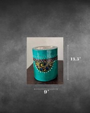 Bali Tropical Home Lush Wildwood Pillar Box - Handcrafted, Hand-painted, and picture