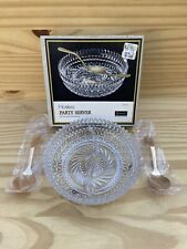 Fostoria Hostess Party Server Divided  Dish With Spoons Still In Fostoria Box picture