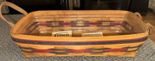 Longaberger 1993 Crisco American Baking Celebration Basket w/ Leather Handles picture