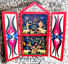 ADAM & EVE  RETABLO SIGNED TOBIAL COCERAS RETABLO 1990 7.5