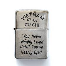 Vintage ZIPPO Lighter Vietnam War 67 68 CU CHI 18th ENGR picture