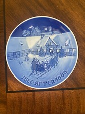1969 Bing and Grondahl B & G Arrival of Christmas Guests Plate Copenhagen picture