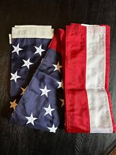 Commercial Grade - US American Flag 3'x5' sewn embroidered nylon USA Made picture