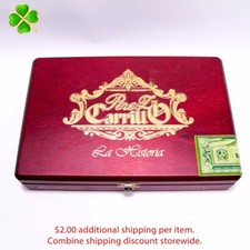 Perez Carrillo La Historia El Senador Empty Wood Cigar Box 9.5
