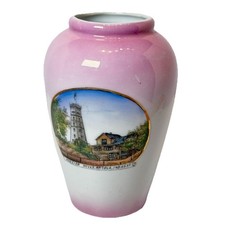 ANGOLA, INDIANA IN Antique HOOSIER HILLS Souvenir China Painted Vase picture