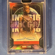 Topps 2021 Marvel (MCU) Topps Shuri Letitia Wright Auto 21/50 doomsday character picture