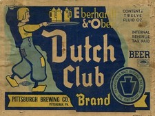 Dutch Club Brand Beer Label 9