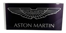 Aston Martin Emblem Metal Sign, Carbon Fibre picture