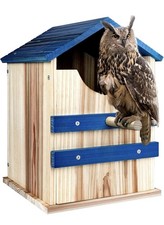 Screech Owl House, Large Wooden Owl Boxes for outside with Mounting Scr picture