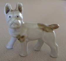 Dog Puppy Boxer Bulldog Figurine Doll House Vintage Ceramic Small Japan picture