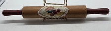 Vintage Handpainted Rolling Pin Apple  Pie & Apples Country Cottagecore Nice picture