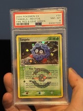 2004 Pokemon Ex Fire Red & Leaf Green 30/112 Tangela Reverse holo PSA 8 picture