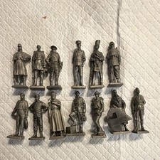 Vintage 1978 Franklin Mint Pewter Historical Military Figurines Lot of 13 picture