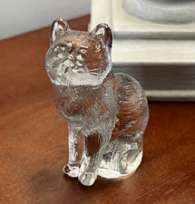 Clear Mosser Glass Sitting Kitty Cat picture