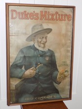 Vintage Duke’s Mixture Tobacco Old Comrades This Cardboard/Paper Poster Framed picture