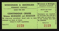 Unused Ticket For The SS Milwaukee Clipper - Wisconsin & Michigan Steamship Co. picture