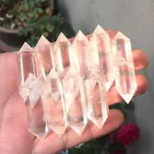 10pcs Lot Small Clear Quartz Crystal Double Point Obelisk DT Wand Reiki Healing  picture