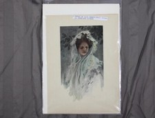 Harrison Fisher 1907 Wedding Day Plate 5 A Dream of Fair Women Vintage Print picture