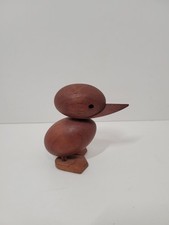 Vtg Hans Bolling Mid Century Modern Carved Solid Teak Wood 3.5
