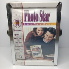 Vintage 90s Photo Star Rotary Silver Photo Showcase Byers 50 Photos of 4