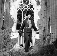 Pierre Vernier in period costume in a scene of the serial Rocambole Old Photo picture