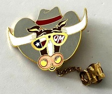 Vintage Odyssey of the Mind Texas TX Longhorn Steer 2 Pin Set OM picture