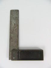 Vintage Tool - Rule & Level All Metal 6 inch Try Square Unbranded picture