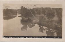 Burlington, VT: RPPC 1911 CVRR Bridge vintage Vermont Bessey Real Photo Postcard picture