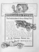 1907 Ad (10 1/2  X 14 inches) E R Thomas Motor Co Buffalo NY Flyer & 40 Roadster picture