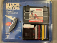 Buck 186FX Odyssey I HCS Serrated Knife Smith’s Sharpening Kit USA Vintage picture
