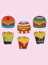 Loungefly Marvel Fast Food Blind Box Enamel Pin - Full Set 6 picture