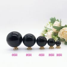 30MM Natural Black Obsidian Sphere Quartz Crystal Stone Mineral Ball 36g picture