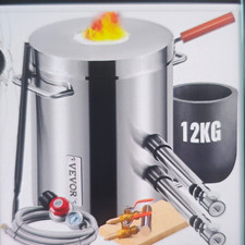 VEVOR Propane Melting Furnace Kit 12kg Graphite Crucible 30 PSI Regulator picture
