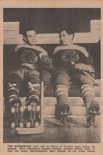 1948 Toronto Bombers Roller Skate Hockey Cigarette Smoking Magazine Photo 5x7 picture