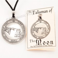 MOON Talisman Seal of Solomon Amulet Magic Pentacle Protection Pendant Necklace picture