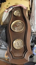 VINTAGE AIRGUIDE MCM LOOK WEATHER STATION THERMOMETER BAROMER HUMIDITY - LBN picture