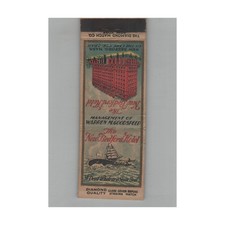 1920s-1930s Diamond Quality Matchbook Cover The New Bedford Hotel New Bedford MA picture