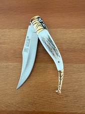 3.5” Albacete Navaja Joker Sevillana Knife Stag Horn Handle High Quality - Spain picture