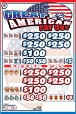 NEW pull tickets GREAT AMERICAN PAYOUT - $5 Bottom Prize  - Instant Tabs picture