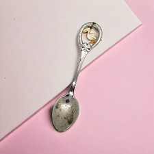Vintage Florida Souvenir Spoon Pelican Horseshoe Four Leaf Clover Lucky Charm picture