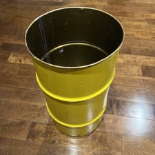 Vtg MEYERS Metal Drum Barrel 1970s PSYCHEDELIC FLORAL Yellow  picture